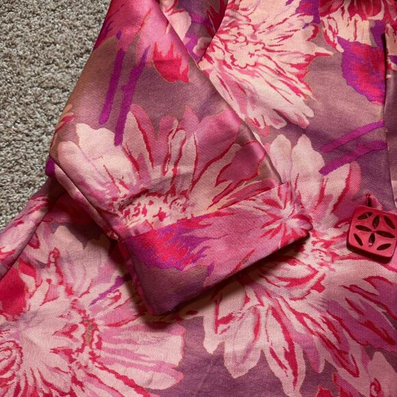 IC by Connie Abstract Floral Vintage Boho Jacket XL - Picture 4 of 16